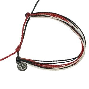 Pure Vida Maroon, Black & White‎ String Adjustable Bracelet